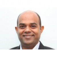 			 Praba Murugaiah, TechFetch Founder and CEO with Guest Host Globalspeak President Frank Baia 			
