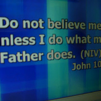 if we dont do the miracles Jesus did, dont believe us!!