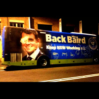What would you spray on the side of Mike Baird’s bus