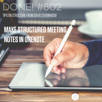 Make structured meeting notes in OneNote