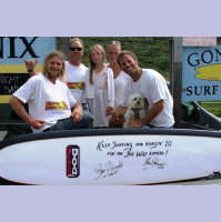 Ben Richards from ITVs The BILL supports Joes Paddle