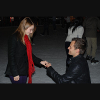 Engagement surprise on the ice at Skating on the Square in Spartanburg