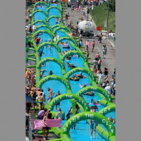 Slide The City makes one of the first stops in Southeast Spartanburg! #LoveWhereYouLive #SparkleCity