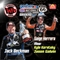 Route 66 NHRA Nationals results with Jack Beckman Gaige Herrera Jason Galvin and Kyle Koretsky
