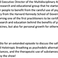 Rick Doblin: Psychedelic Healing with Marijuana, MDMA, Psilocybin,  Ayahuasca - #200