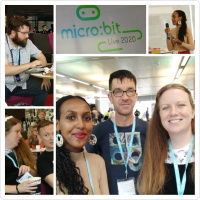 #TeachComputing Day 2 of #MicrobitLive 5Oct19 with @saraberkai, @SwayGrantham and Dominic Kelly