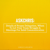 267: Details of Proper Delegation, When To Let Your Team Struggle  Meetings For Solid Communication