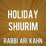 Rabbi Ari Kahn - Holiday Shiurim