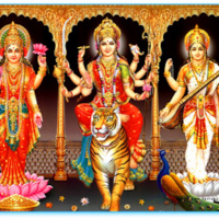 De volgorde van de Madevis tijdens Navratri