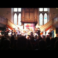 Hadhirgaan at #orkneyfolkfest. 20 Orkney schoolchildren fiddlers - brilliant!!