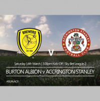 HALF-TIME: Burton Albion 1-0 Accrington Stanley