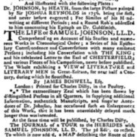 Richard B. Sher, “New Light on the Early Publication History of Boswells Life of Johnson, Karmiole Lecture, 10 July 2024