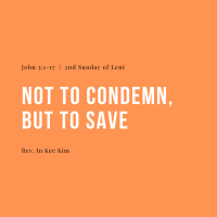 Not To Condemn, But To Save
