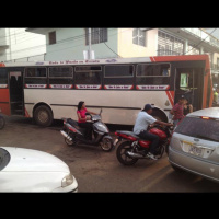 Accidente autobús motorizado