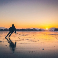 Warroad’s Jess Myers at Hockey Day Minnesota in Warroad