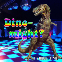 S01E09 – Dino Might? Disco and dinosaurs are featured in this sci-fi comedy episode