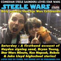 Ep 131.7 : SWCO Day 3 – A firsthand account of Hayden signing sand, Bryan Young, Star Wars Minute, Ken Napzok, Rebels amp Jake Lloyd highschool stories!