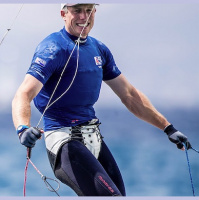 45 knots and 49er winning with World Champ Stu Bithell