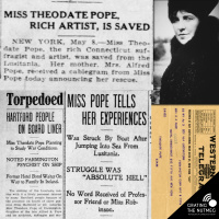158. Theodate Pope Survives the Sinking of the Lusitania