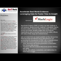 Bio-IT World | Accelerate Real World Evidence: Leveraging Data for Faster Time to Insight