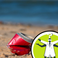 Will a can in the ocean float or be crushed?