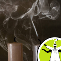 Why do candles smoke and smell?