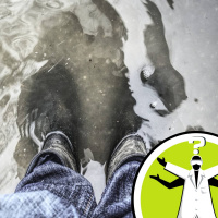 Why do I feel the pressure of wellies in water?