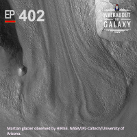 Weird Black Hole Blazar and Water Ice Glaciers on Mars