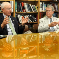 Garrett Adams and Arthur Sutherland of Physicians for a National Health Program