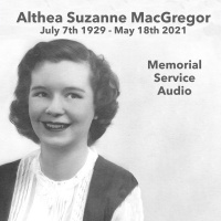 Althea Suzanne MacGregor Funeral Speaking Parts