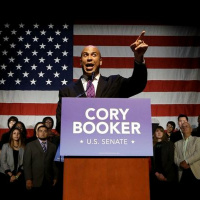 US Senator Cory Booker with words of wisdom for our young spellers