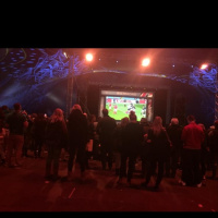 Great atmosphere in the Richmond fan zone for South Africa versus Wales in the rugby World Cup (October 2015)