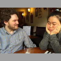 In The Mitre with Mark and Qing