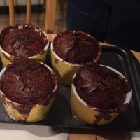 Claires famous chocolate soufflé