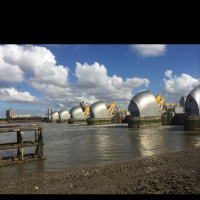 Thames Barrier annual closure from upriver