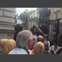 Outside Downing Street just after a new Prime Minister arrives