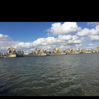 Thames Barrier annual closure downstream side