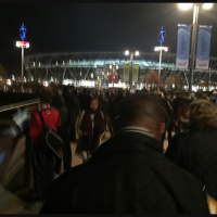 Walking into Queen Elizabeth Olympic Park for the Rugby World Cup Bronze Medal match
