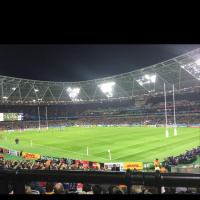 Atmosphere in the Olympic Stadium as South Africa play Argentina in the Rugby World Cup third place play-off in October 2015