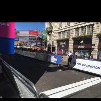 At The start line for the London leg of the Tour of Britain 2016 cycle race