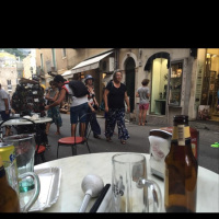 To Sicily: A cafe in Taormina