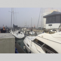 Walking around the Sovereign Harbour in Eastbourne