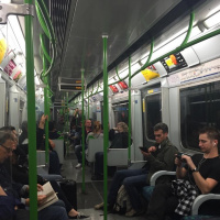 The Jubilee line with guide dog Vance (September 2015)