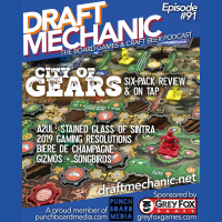 #91: City of Gears review  on tap, Azul: Stained Glass of Sintra, Songbirds, Gizmos
