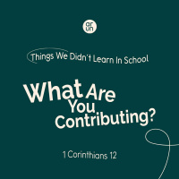 Things We Didnt Learn In School: What are you Contributing?