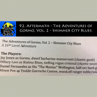 92. Aftermath - The Adventures of Gormo, Vol. 2 - Shimmer City Blues