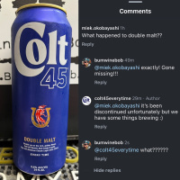Goodbye Colt 45 Double Malt? A Sad Day for Malt Liquor