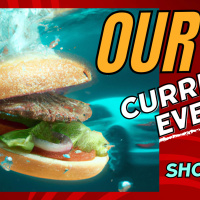 A Mercedes Eating A Hamburger Underwater