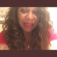 Chopping it up with my new friend Deloris Strahan