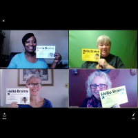 (4) Chicks with a Website perched and shook their tail feathers on the edge